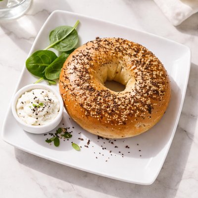 High protein plain bagel
