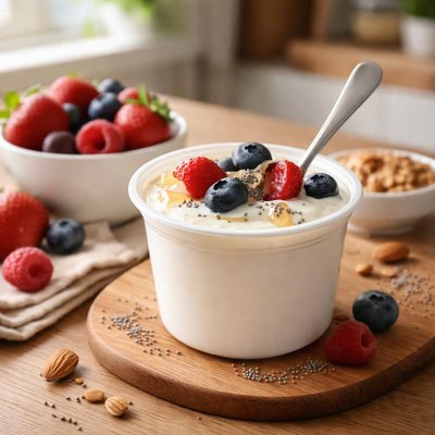 High protein yogourt