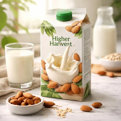 Higher harvest organic almond milk