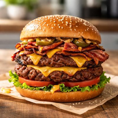 Hiho double burger pastrami heat