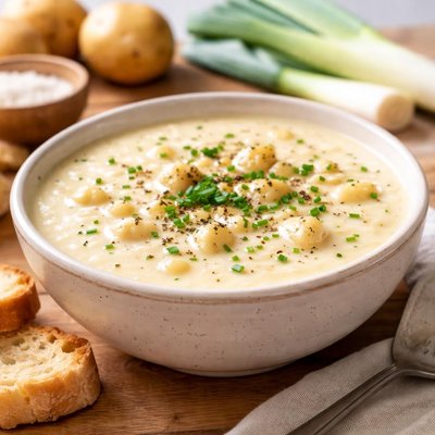 Himalayan creamy potato leek soup