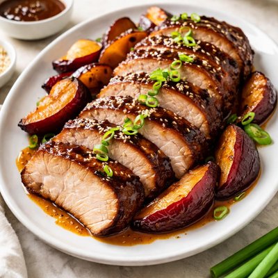 Hoisin plum roasted pork