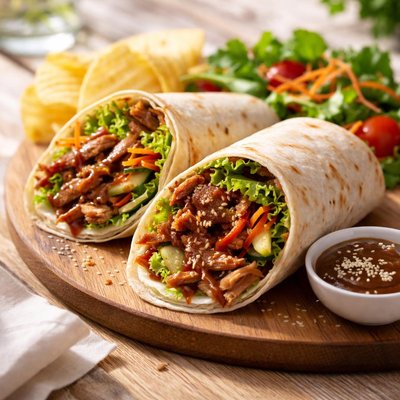 Hoison duck meal deal wrap