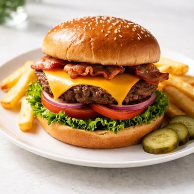 Holiday lanes cheese burger