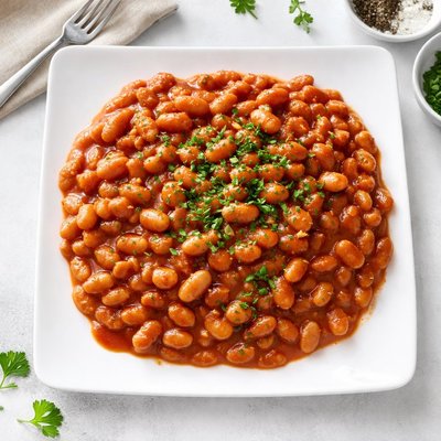 Home-made baked beans