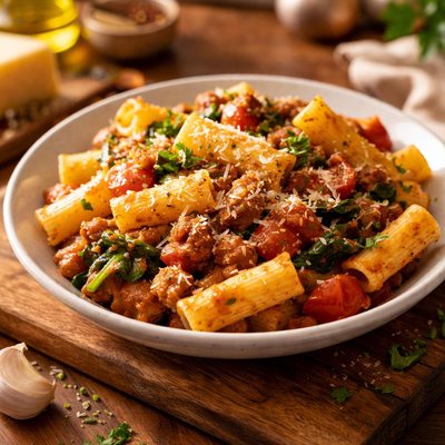 Home chef sicilian style pork rigatoni