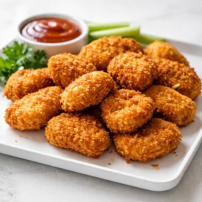 Home hot air fired chicken nuggets