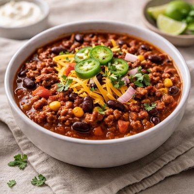 Home made chilli with ground beef