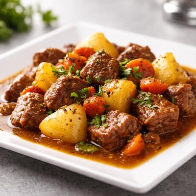 Home made potato and beef stew