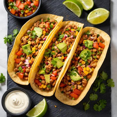 Home made turkey tacos