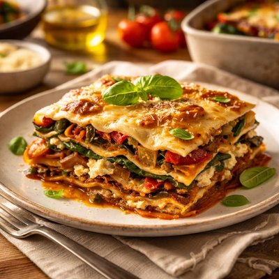 Home made vegetable lasagne