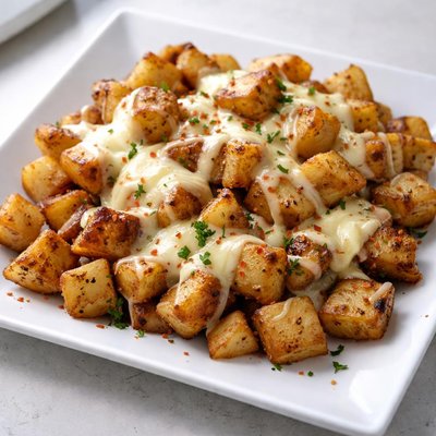 Homefries with mozzarella