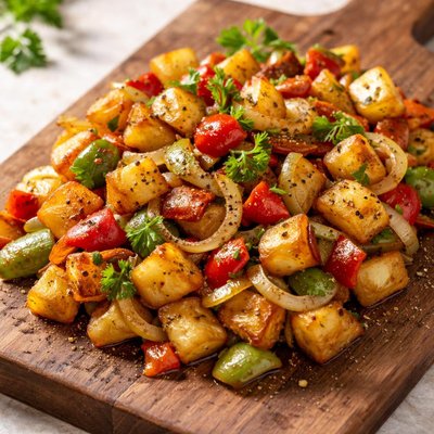 Homefries with onions and peppers
