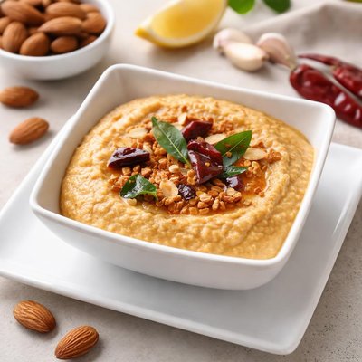 Homemade badam chutney