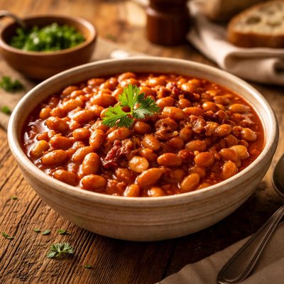 Homemade baked beans