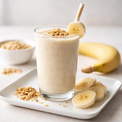 Homemade banana smoothie