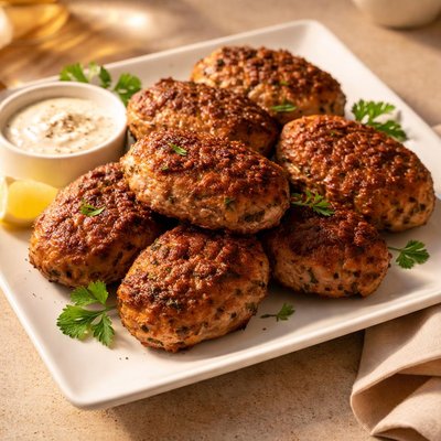 Homemade beef cutlets