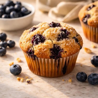 Homemade blueberry muffin