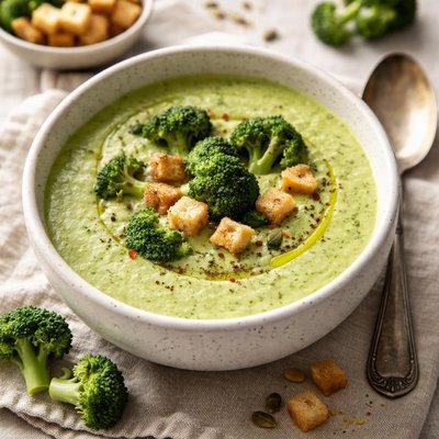 Homemade broccoli soup