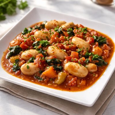 Homemade butter bean stew