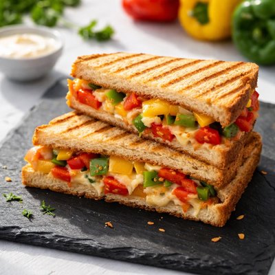 Homemade capsicum sandwich