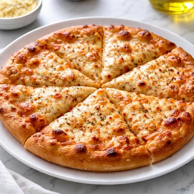 Homemade cheese pizza