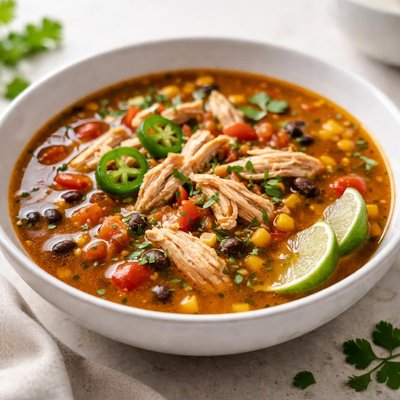 Homemade chicken spicy soup