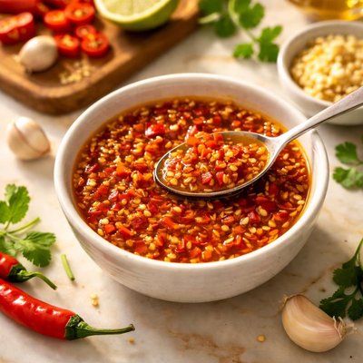 Homemade chilli dipping sauce