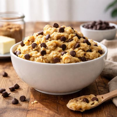 Homemade chocolate chip cookie dough