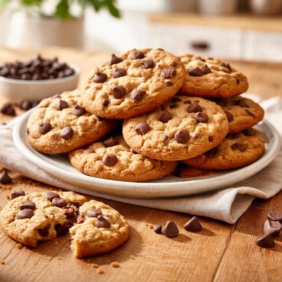 Homemade chocolate chip cookies