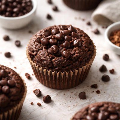 Homemade chocolate muffin