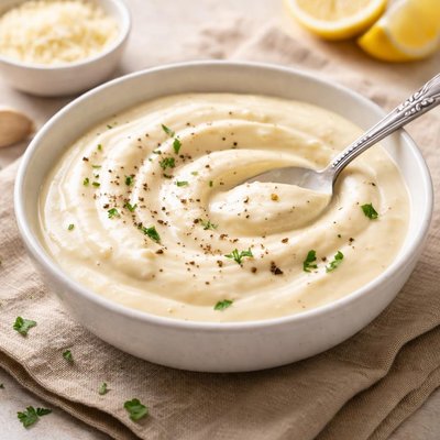 Homemade cream cheese alfredo sauce