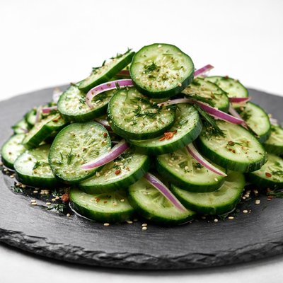 Homemade cucmber salad