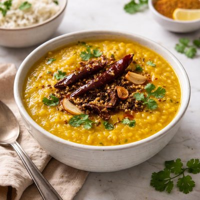 Homemade dal tadka
