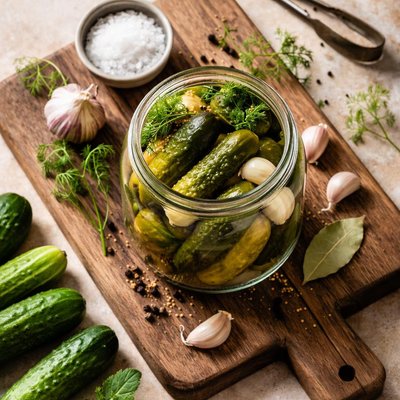 Homemade fermented pickle