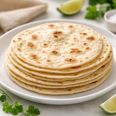 Homemade flour tortilla