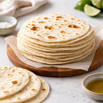 Homemade flour tortillas