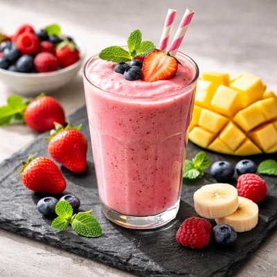 Homemade fruit smoothie