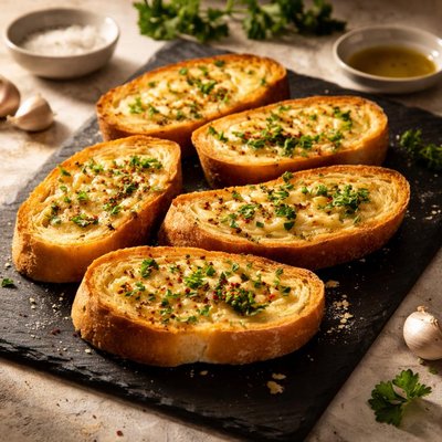 Homemade garlic bread