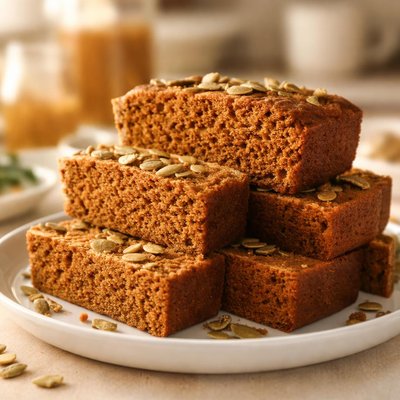 Homemade gluten free dairy free pumpkin bread pieces