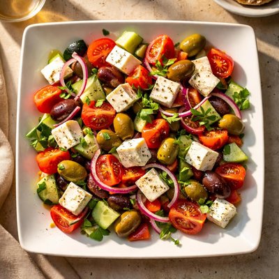 Homemade greek salad