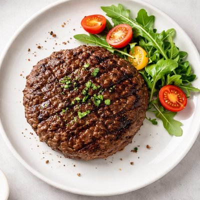 Homemade ground beef pattie