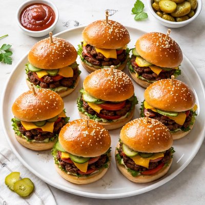Homemade hamburger sliders