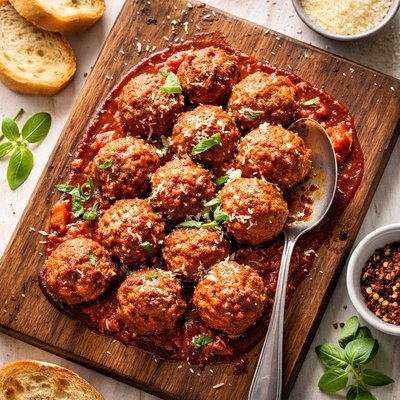 Homemade italian meatball