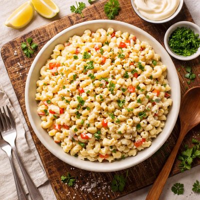 Homemade macaroni salad