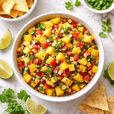 Homemade mango salsa
