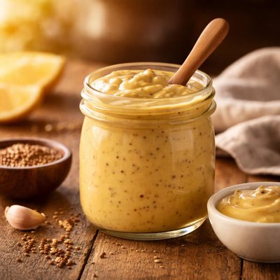 Homemade mustard sauce
