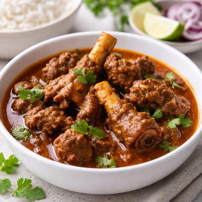 Homemade mutton curry