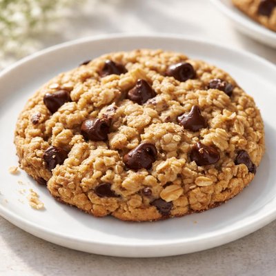 Homemade oatmeal chocolate chip cookie