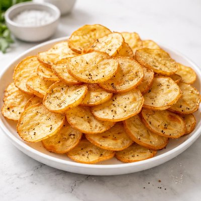 Homemade potato crisps